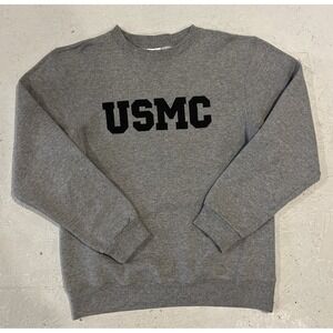 USMC Marines Corps MJ Soffe Sweatshirt Vintage Size Small Crewneck Gray